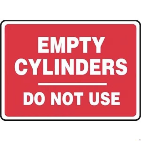 Accuform SAFETY SIGN EMPTY CYLINDERS DO NOT MCPG526XL MCPG526XL